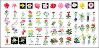 Planter des fleurs vecteur lment matriel-2
