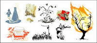 Vector srie de matire picturale tendance-5