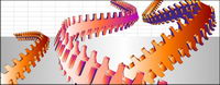 Enfriar tridimensional vector lneas material