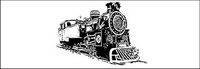 Noir et blanc locomotive vec