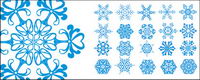 Nombre de flocons de neige exquis Vector