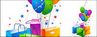 Vector matriel festive de shopping