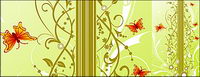 Contexte et motifs papillon Vector