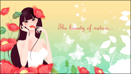 Cartoon beautiful background vector