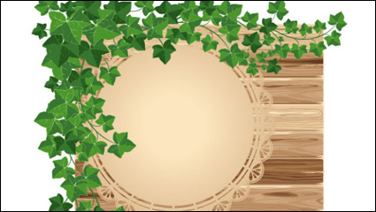 Exquisite wooden tag 03 - vector material