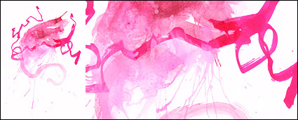 Before the ink watercolor picture material-034