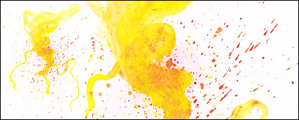 Before the ink watercolor picture material-031