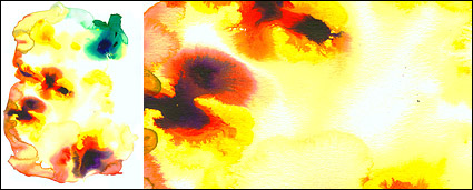 Before the ink watercolor picture material-024