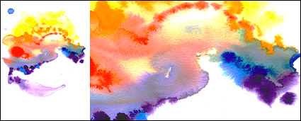 Before the ink watercolor picture material-017