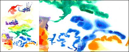 Before the ink watercolor picture material-012