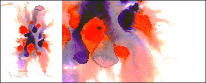 Before the ink watercolor picture material-011