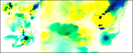 Before the ink watercolor picture material-007