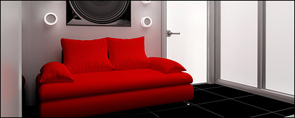 Fashion decorated living room picture material