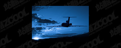 Flying aircraft picture material-2