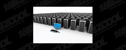 3D computer network connecting picture material-7