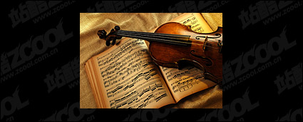 Violin and music material