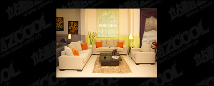 Modern living room boutique picture material-7