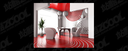 Indoor living room fashion boutique picture material