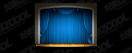 Blue curtain