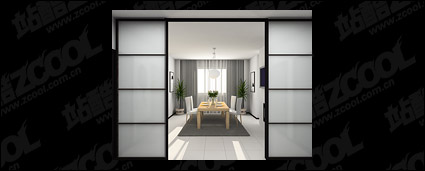 Bright dining room boutique picture material
