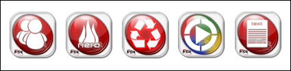 Red grey series system icon transparent PNG