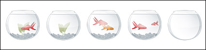 The series of transparent PNG icon fish tank