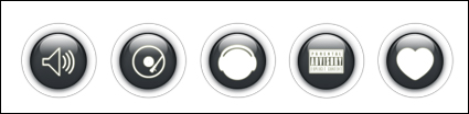 Round trip black crystal button campaign transparent PNG
