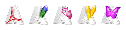 Adobe software series of three-dimensional transparent PNG