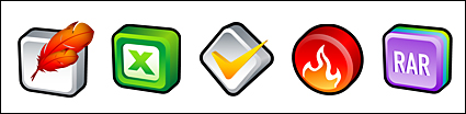 Three-dimensional computer cartoon icon transparent PNG