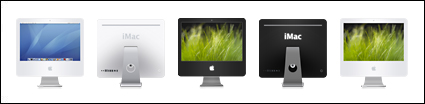 imac series of transparent PNG icon display