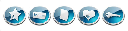 Crystal blue button-cartoon series