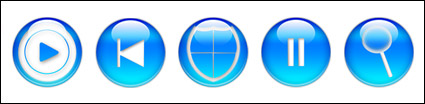 Blue crystal ball transparent PNG icon