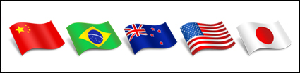 Flying the flag series of transparent material png