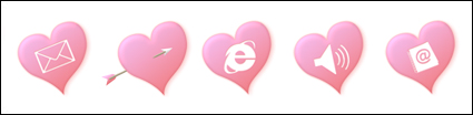 Pink heart-shaped transparent png material