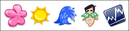 Summer cartoon series png material