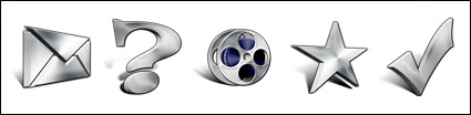 Silver metal series of transparent PNG icon