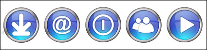 256x256 crystal blue circular icon PNG