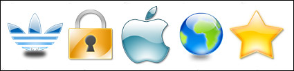 Crystal LOGO and transparent PNG lock icon