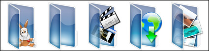 Crystal large folder icon series of transparent PNG