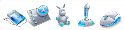 Blue-grey large series of transparent PNG icon