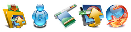 Crystal effect of large series of transparent PNG icon