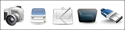 Computer peripherals series of transparent PNG icon