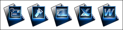 office blue charm transparent PNG icon
