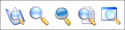 Magnifying glass series of transparent material png