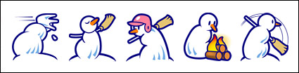 Transparent Snowman series transparent PNG