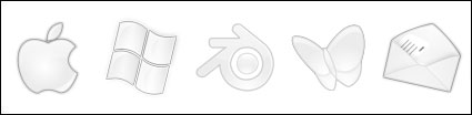 White transparent crystal series PNG icon