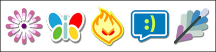 Colourful cartoon icon transparent PNG