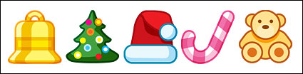 Christmas series of transparent material PNG icon