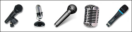 Microphone icon series of transparent PNG