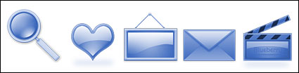 Blue Apple style series of transparent PNG icon